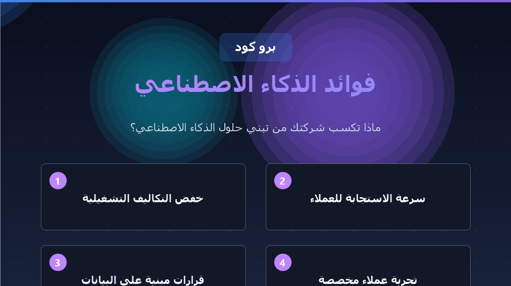 حلول الذكاء الاصطناعي للشركات: كيف يحول الذكاء الاصطناعي أعمالك في 2026؟ فوائد حلول الذكاء الاصطناعي للشركات